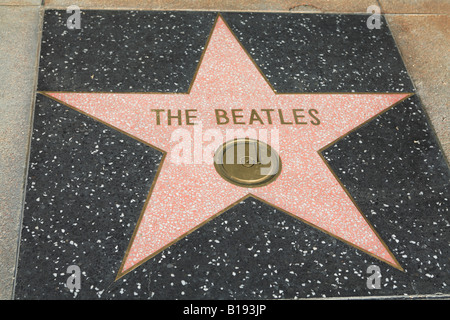 Les Beatles Étoile sur Hollywood Walk of Fame de Hollywood Boulevard Los Angeles California USA Banque D'Images