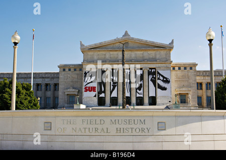 Les musées de Chicago, dans l'Illinois, Field Museum of Natural History Museum Campus nom gravé dans la pierre Banque D'Images