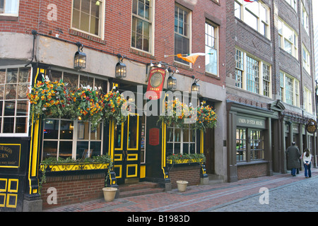 Le Massachusetts Boston Green Dragon Tavern et Union Oyster House restaurants le long de la piste de la Liberté Banque D'Images