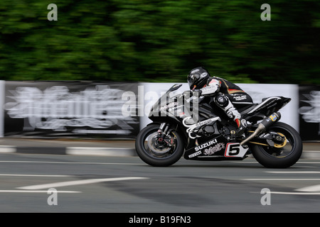 Bruce Anstey à Quarterbridge TT2008 Banque D'Images