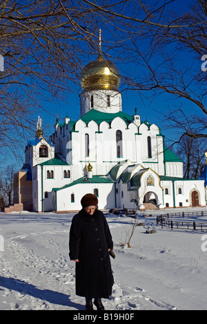 La Russie, Saint-Pétersbourg, Tsarskoye Selo (Pouchkine). Fyodorovsky cathédrale. Cette église était le favori du tsar Nicolas II et sa famille tout en étant tenu à l'Alexander Palace et avant leur transport vers la Sibérie. Banque D'Images