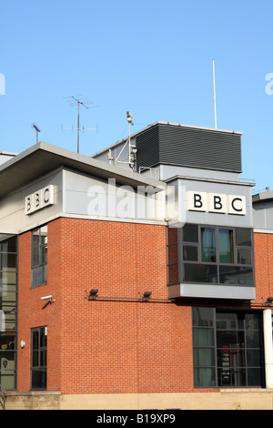 Une télévision régionale de la BBC et de radio studio à Nottingham, Angleterre, Royaume-Uni Banque D'Images