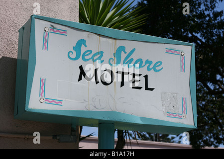 Sea Shore motel sign Santa Monica California USA Banque D'Images
