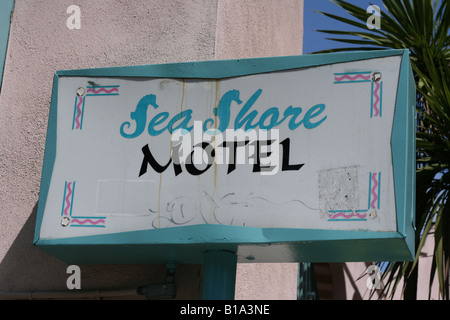 Sea Shore motel sign Santa Monica California USA Banque D'Images