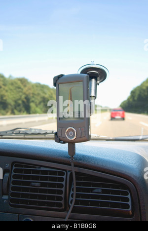 Affichage GPS en voiture Banque D'Images