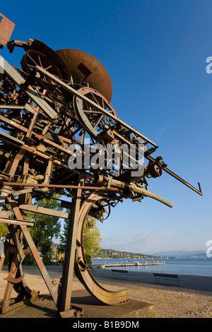 Suisse, Zurich, sculpture Heureka Banque D'Images