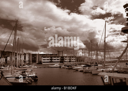 Une photographie de la Moody bateaux amarrés au cœur de la marina de Swansea. Banque D'Images