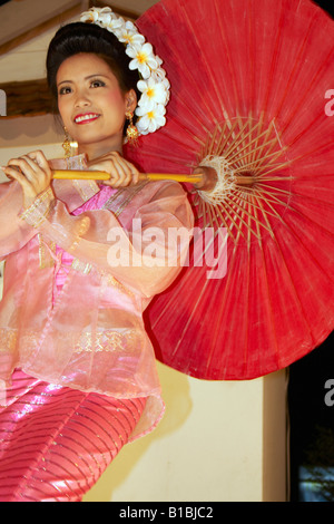 Danseuse classique Thai, Chiang Mai, Thaïlande Banque D'Images