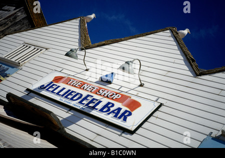 Bar de l'anguille en gelée, Hastings, Sussex, UK Banque D'Images