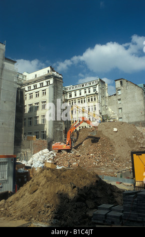 Maisons anciennes ont d'aller ; démolition site pour nouveau centre commercial "Europa Passage' dans le centre-ville de Hambourg, Allemagne Banque D'Images