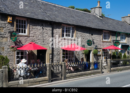 Le Rose Cottage Cafe, Castleton, Peak District, Derbyshire, Angleterre, Royaume-Uni Banque D'Images
