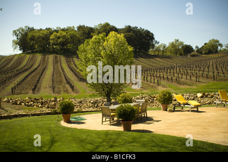 Vignobles et patio à Justin winery Paso Robles Californie Banque D'Images