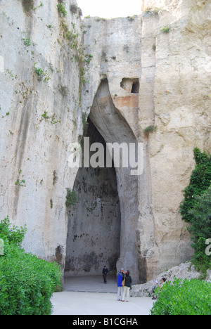 Orecchio di Dionisio, le Parco Archeologico, Syracuse, Sicile, Italie Banque D'Images