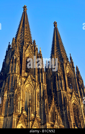 La cathédrale de Cologne portail ouest, l'Allemagne, en Rhénanie du Nord-Westphalie, Koeln Banque D'Images