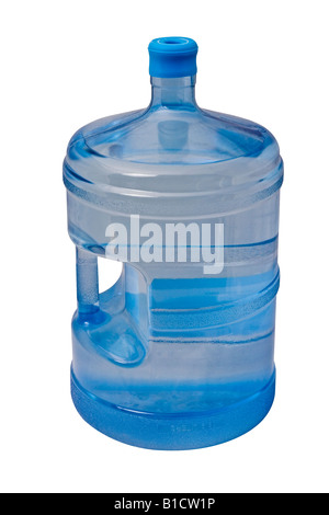 5 gallon bouteille d'eau potable isolé sur fond blanc Banque D'Images