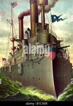 Le Contre-amiral Dewey's flagship Olympia Banque D'Images