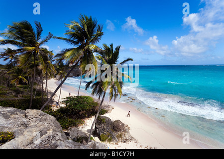 Vue sur la plage de Harrismith St Philip Barbade Caraïbes Banque D'Images