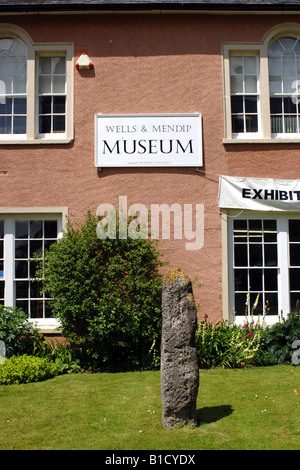 Les puits et le Musée de Mendip dans la ville de Wells Somerset Banque D'Images