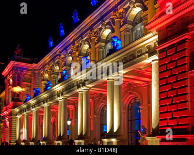 Construction allégée colorés en cas Luminale 2008 Bourse de Francfort Hesse Allemagne Banque D'Images