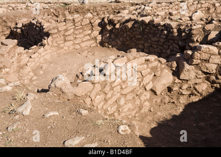 Anciens remparts à l'emplacement de Gobekli Tepe néolithique dans le sud-est de la Turquie Banque D'Images