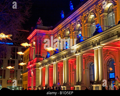 Construction allégée colorés en cas Luminale 2008 Bourse de Francfort Hesse Allemagne Banque D'Images