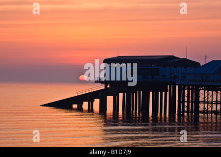 Jetée de Cromer lever du soleil Banque D'Images