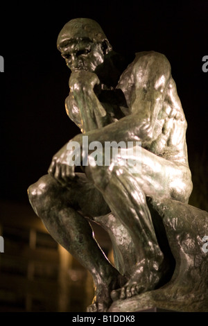 Copie du penseur de Rodin exposées à Grenade, Espagne Banque D'Images