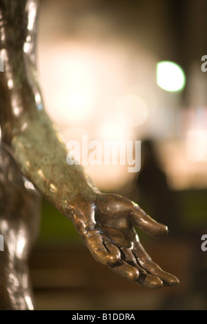 Détail de la statue Jean de Fiennes, par Rodin, Granada, Espagne Banque D'Images