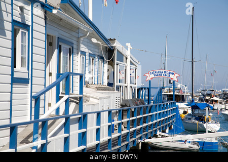 Yacht club à Avalon, l'île de Santa Catalina Harbour Californie Banque D'Images