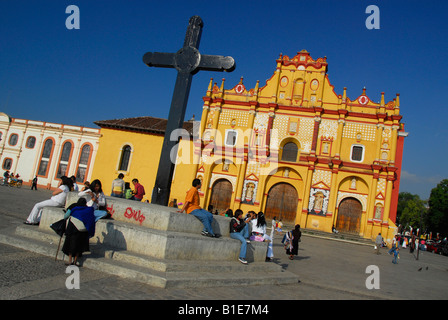 Cathédrale de San Critobal de las Casas, Chiapas, Mexique de l'État Banque D'Images