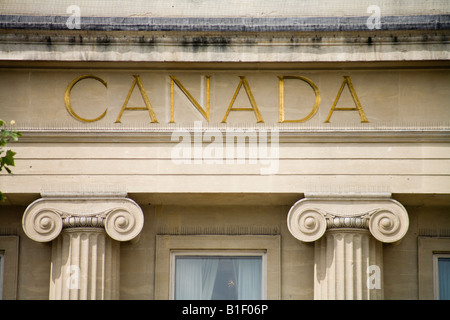 L'avant de la Maison du Canada, Trafalgar Square, London, England, UK Banque D'Images