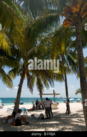 Plage de l'île Isla Mujeras des femmes au Mexique Banque D'Images