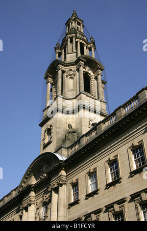 Ville de Preston, en Angleterre. Vue rapprochée de la tour au-dessus du style baroque construit 1903 Preston House Sessions de la Cour d'État. Banque D'Images