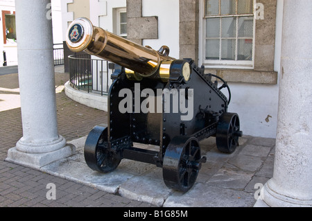 Ancien couvent royal cannon près de salle de garde, Gibraltar, territoires britanniques d'outre-mer Banque D'Images