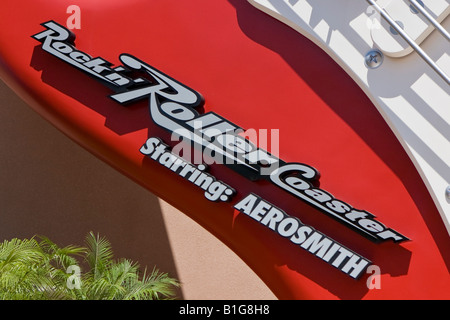 Le Rock 'n' Roller Coaster starring Aerosmith : Ride à Hollywood studios à Orlando la Floride Etats-Unis Banque D'Images