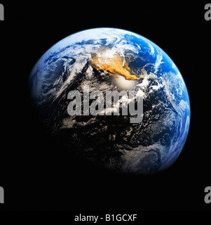 Image satellite de la Terre depuis l'espace Banque D'Images