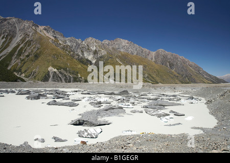 Les icebergs du lac Tasman Aoraki Mt Cook National Park South canterbury ile sud Nouvelle Zelande Banque D'Images