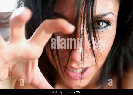 Portrait d'une femme sauvage Banque D'Images