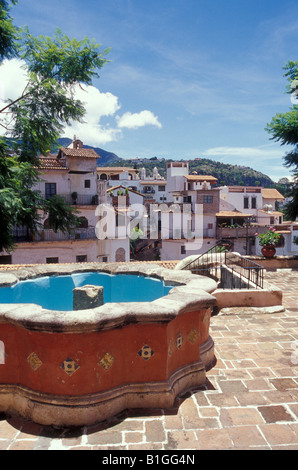 Vue sur Taxco du Casa Humboldt à Taxco, Mexique Banque D'Images