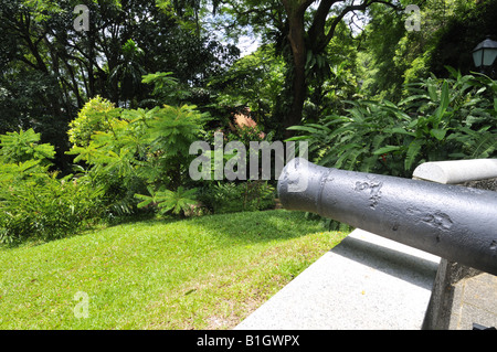 Canon au Fort Canning Park Singapore Banque D'Images