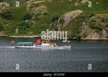 "Dame du Lac" à vapeur Ullswater, Lake District, Cumbria Banque D'Images