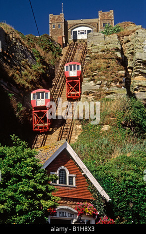 Le funiculaire East Hill, Hastings, East Sussex, UK Banque D'Images