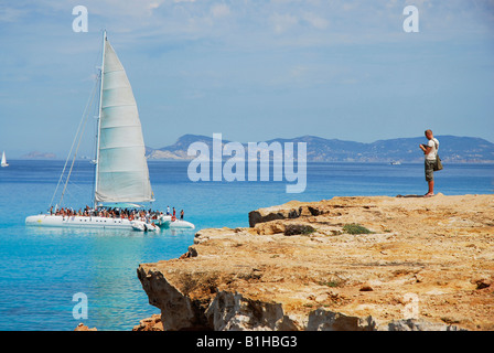 Cala Saona FORMENTERA Baléares Espagne Banque D'Images