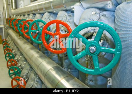 Contrôle de la chaleur sur la barge de carburant à double coque. Banque D'Images