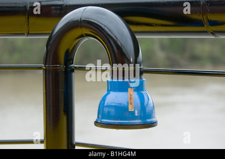 Ventilation sur barge de carburant à double coque. Banque D'Images