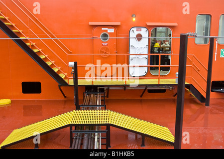 Je barge de carburant à double coque Banque D'Images