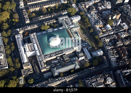 Vue aérienne au nord-est de la British Museum et l'intérieur des bâtiments de la ville de Bloomsbury Londres WC1 England UK Banque D'Images