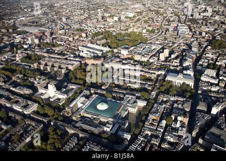 Vue aérienne au nord-est de Bloomsbury Russell Square Clerkenwell Coram s domaines St Pancras Somers Town Londres SW1 SW1 England UK Banque D'Images