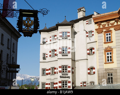 Ottoburg restaurant dans la vieille ville d'Innsbruck, Autriche, Tyrol, Innsbruck Banque D'Images