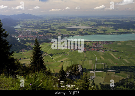 Avis de Tegel sur Forggensee, Allemagne, Tegelberg, Ostallgaeu Banque D'Images